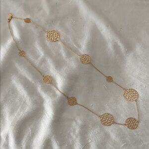 Coach Gold Circular Necklace